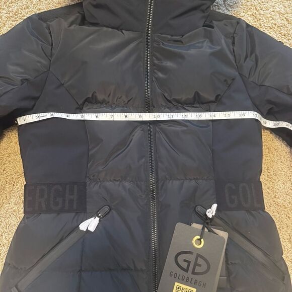 Goldbergh Lou Ski Jacket Black Waterproof Belted Down NWT US 8 (Runs Small) - Picture 10 of 13